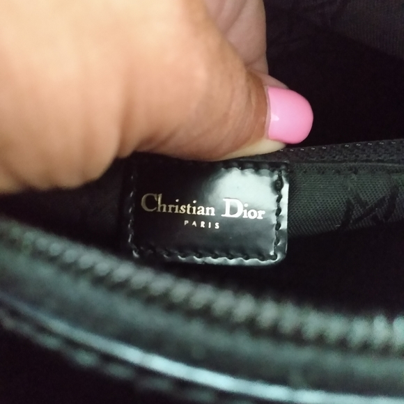 *Sold* Authentic Christian Dior Maris Pearl Black Patent Leather handbag - Picture 8 of 14